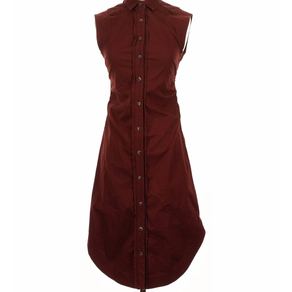 Anthropologie Pilcro Sleeveless Midi Dress - Deep Red